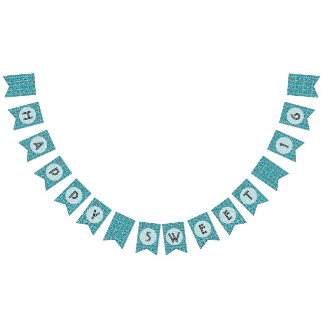 Happy Sweet 16 Geburtstagsparty Wimpelkette (Alle)