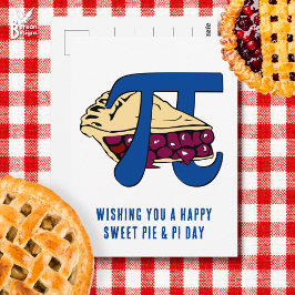 Happy Sweet Cherry Pie PI DAY Postkarte