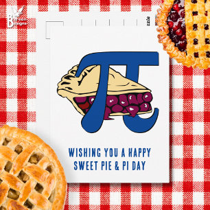 Happy Sweet Cherry Pie PI DAY Postkarte