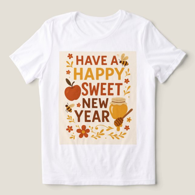 Happy Sweet New Year Tri-Blend Shirt (Design Vorderseite)