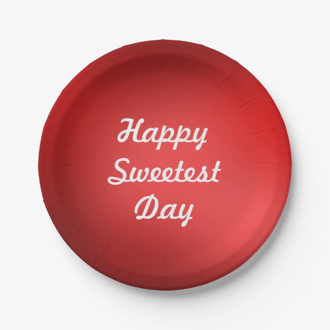 Happy Sweetest Day Pappteller (Vorderseite)