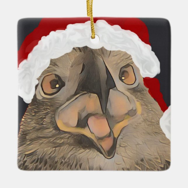 Happy SWFL Eaglet E9 Weihnachtsschmuck Ton (Vorderseite)
