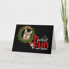 Happy Tabby Katze im Ferienkrez Karte