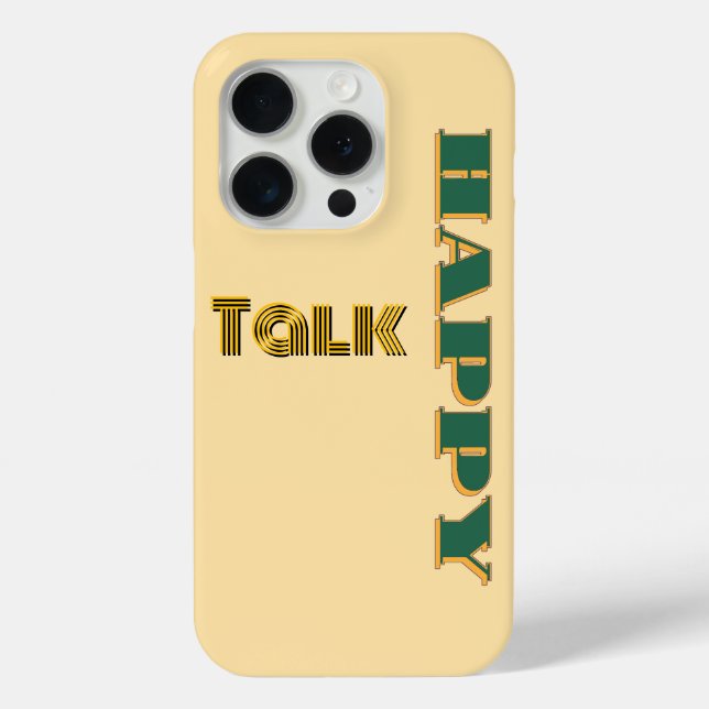 Happy Talk Beige Case-Mate iPhone Hülle (Rückseite)