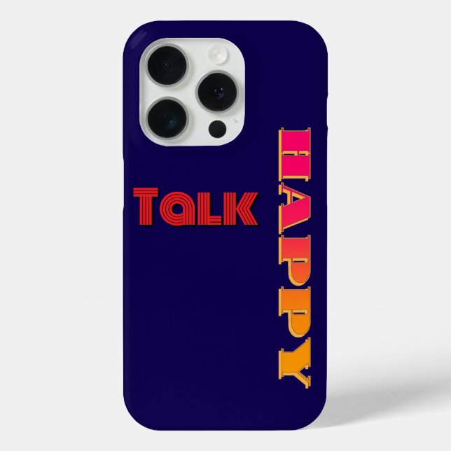 Happy Talk Dk Blue Case-Mate iPhone Hülle (Rückseite)