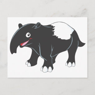 Happy Tapir Cartoon Postkarte