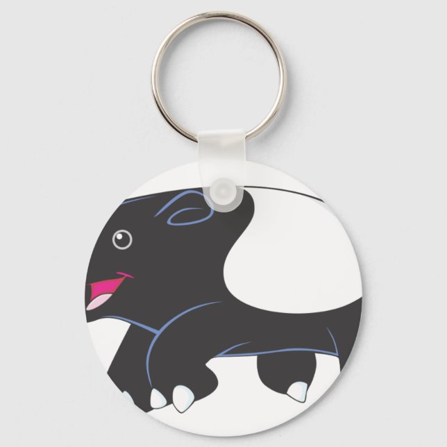 Happy Tapir Schlüsselanhänger (Vorderseite)