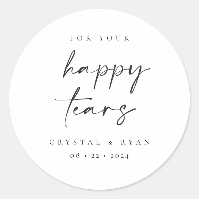Happy Tars Hochzeitskleidung Gunst Sticker (Vorderseite)