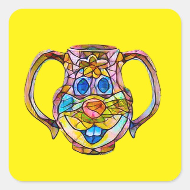 Happy Tasse Stickers (Vorderseite)