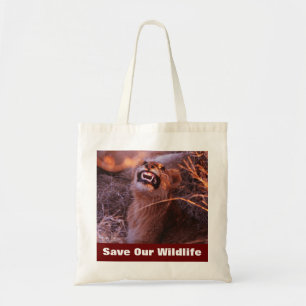 Happy Tau Rette unsere Wildlife Tote Tag Tragetasche