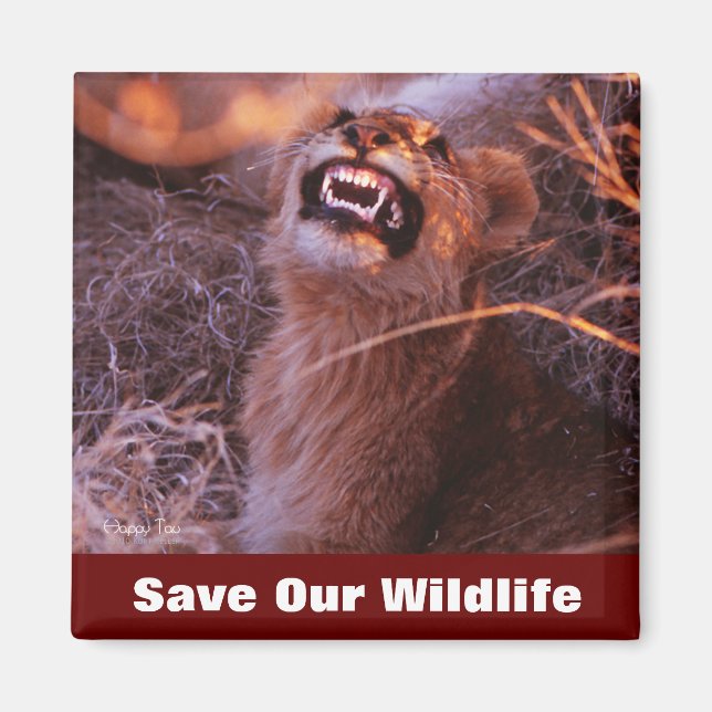 Happy Tau Rette unsere Wildnis Magnet (Vorne)
