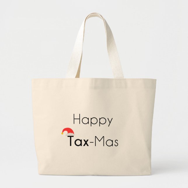 Happy TaxMas Jumbo Stoffbeutel (Vorne)