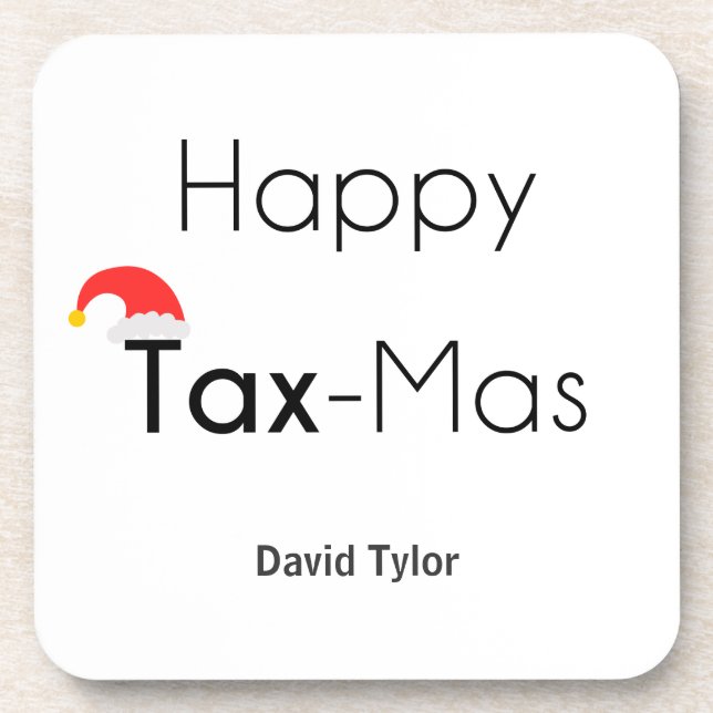 Happy TaxMas Untersetzer (Vorderseite)