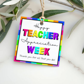 Happy Teacher Appreciation Week Rainbow Preschool  Geschenkanhänger
