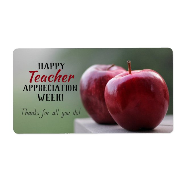 Happy Teacher Wertungswoche Geschenketiketten (Vorne)