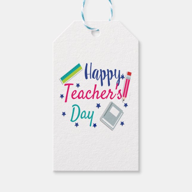 Happy teacher's day  classic round  geschenkanhänger (Vorderseite)