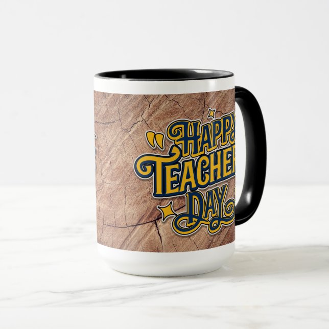 Happy Teacher's Day Tasse - Wertungsgeschenk für (VorderseiteRechts)