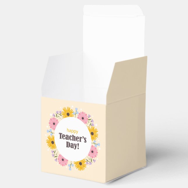 Happy Teacher's Day Wild Flowers Geschenkschachtel (Geöffnet)