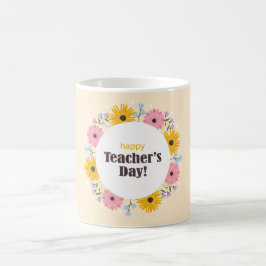 Happy Teacher's Day Wild Flowers Kaffeetasse