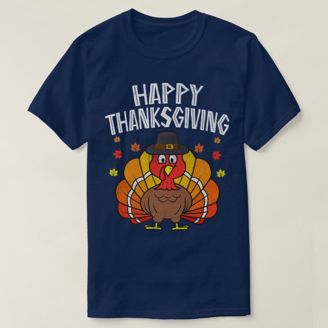 Happy Thanksgiving 2022 Funny Turkey Day Herbst Fa T-Shirt (Design vorne)