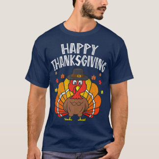 Happy Thanksgiving 2022 Funny Turkey Day Herbst Fa T-Shirt