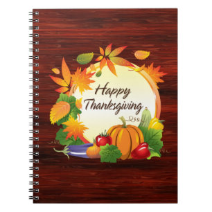 Happy Thanksgiving 5A Notebook Notizblock