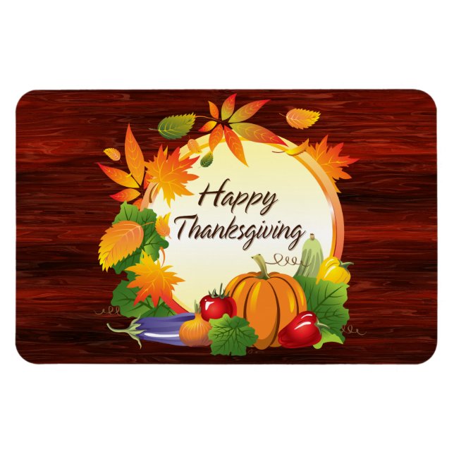 Happy Thanksgiving 5A Premium Magnet (Horizontal)