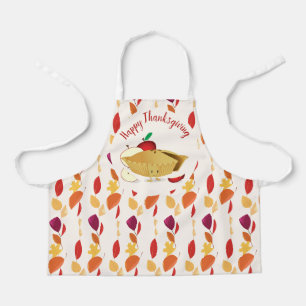 Happy Thanksgiving Apfelkuchen Herbst Blätter Cart Schürze