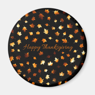 Happy Thanksgiving Autumn Leaves Magnet