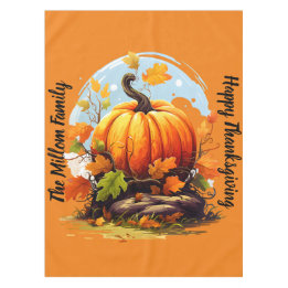 Happy Thanksgiving Autumnal Farben Kürbis Tischdecke