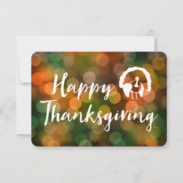 Happy Thanksgiving (beide Fallleuchten) Einladung (Vorderseite)