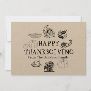 Happy Thanksgiving benutzerdefinierte Familienname