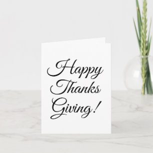 Happy Thanksgiving benutzerdefinierte Skripttext-T Karte