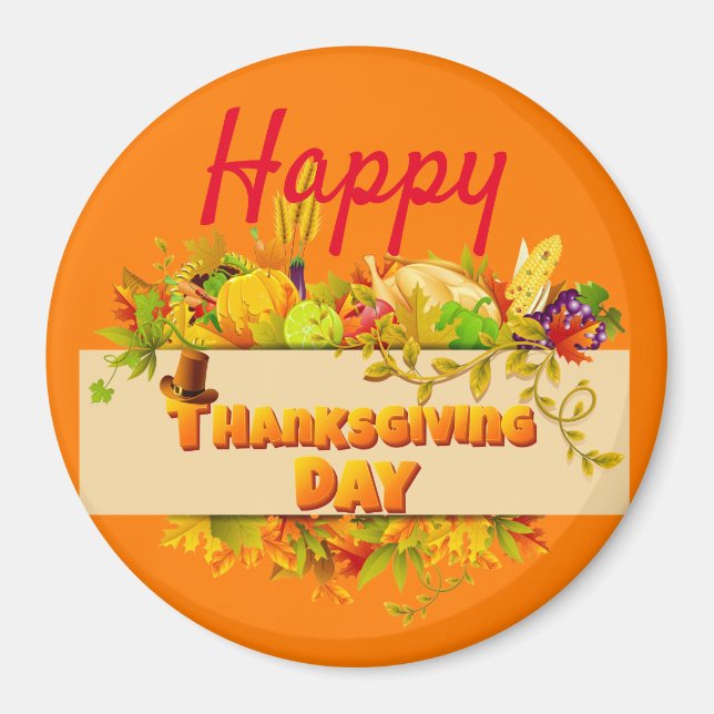 Happy Thanksgiving Bester Magnet (Vorne)