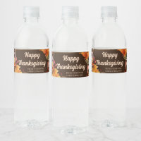 Happy Thanksgiving Blätter Party Wasser Flasche Et
