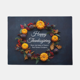 Happy Thanksgiving Business Pumpkin Wreath Modern Fußmatte