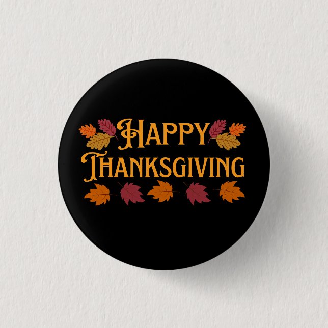 Happy Thanksgiving Button (Vorderseite)