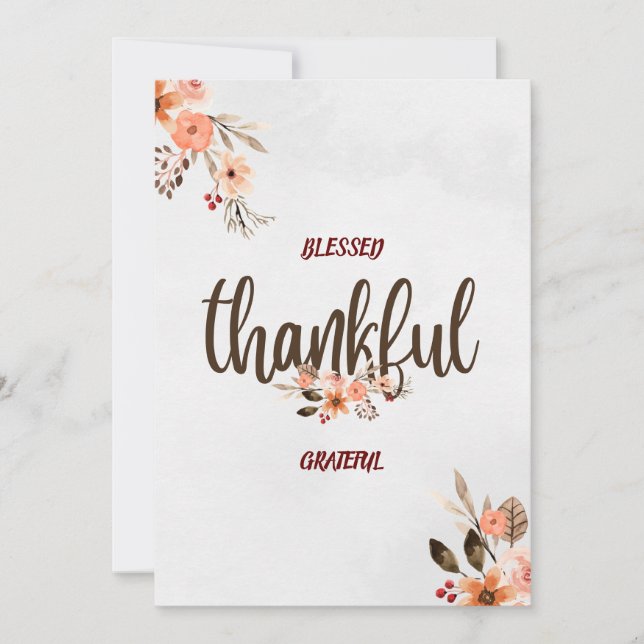 Happy Thanksgiving Card Einladung (Vorderseite)