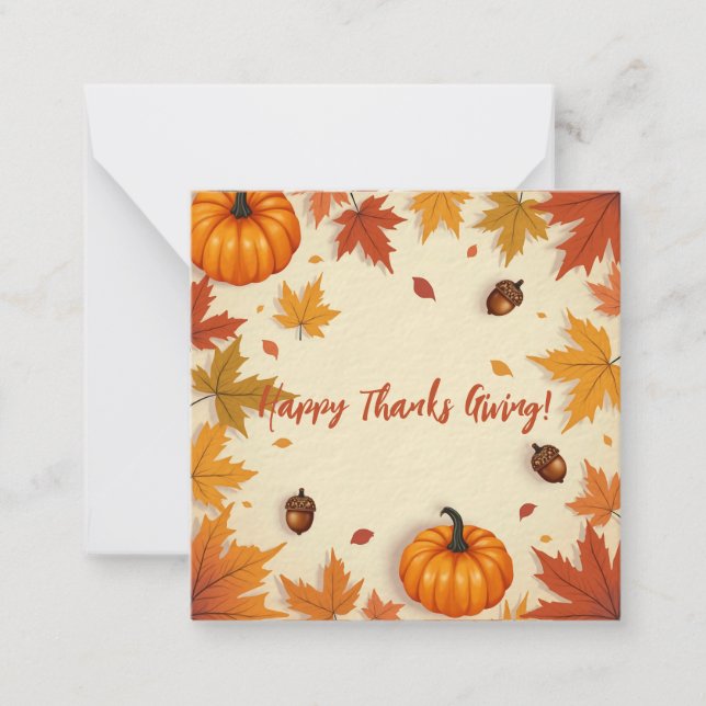 Happy Thanksgiving Card Mitteilungskarte (Vorderseite)