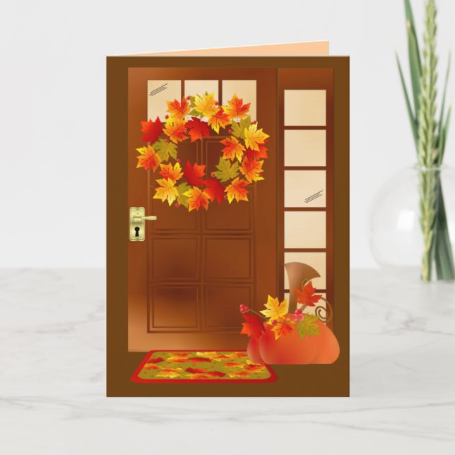 Happy Thanksgiving Cards Feiertagskarte (Vorderseite)