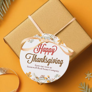 Happy Thanksgiving Chic Herbstlaubs Company Party Geschenkanhänger