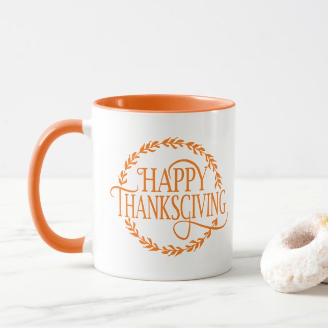 Happy Thanksgiving Coffee Mug (Avec donut)