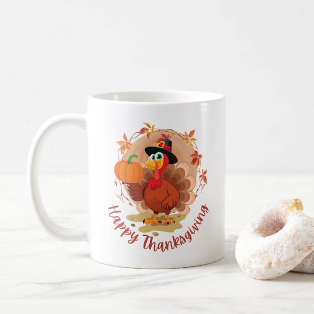 Happy Thanksgiving Coffee Tasse (Mit Donut)