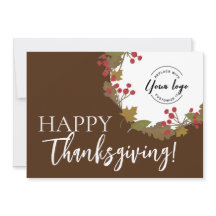 Happy Thanksgiving Custom Logo Fall Foliage