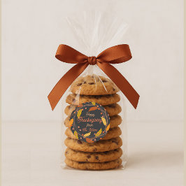 Happy Thanksgiving Custom Round Aufkleber