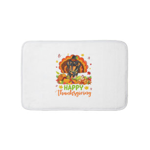 Happy Thanksgiving Dackel Hund Türkei Hund Lover Badematte