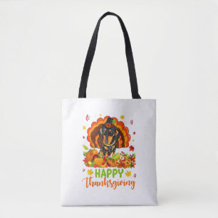 Happy Thanksgiving Dackel Hund Türkei Hund Lover Tasche