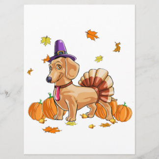 Happy Thanksgiving Dackel Türkei Kostüm T Spaß Menükarte