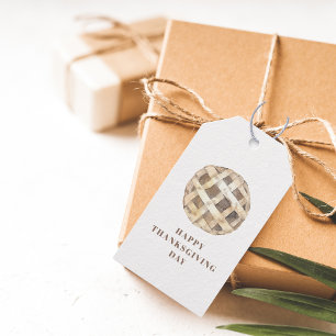 Happy Thanksgiving Day   Apfelkuchen Geschenkanhänger