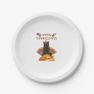 Happy Thanksgiving Day Burmese Cat Geschenk Funny  Pappteller